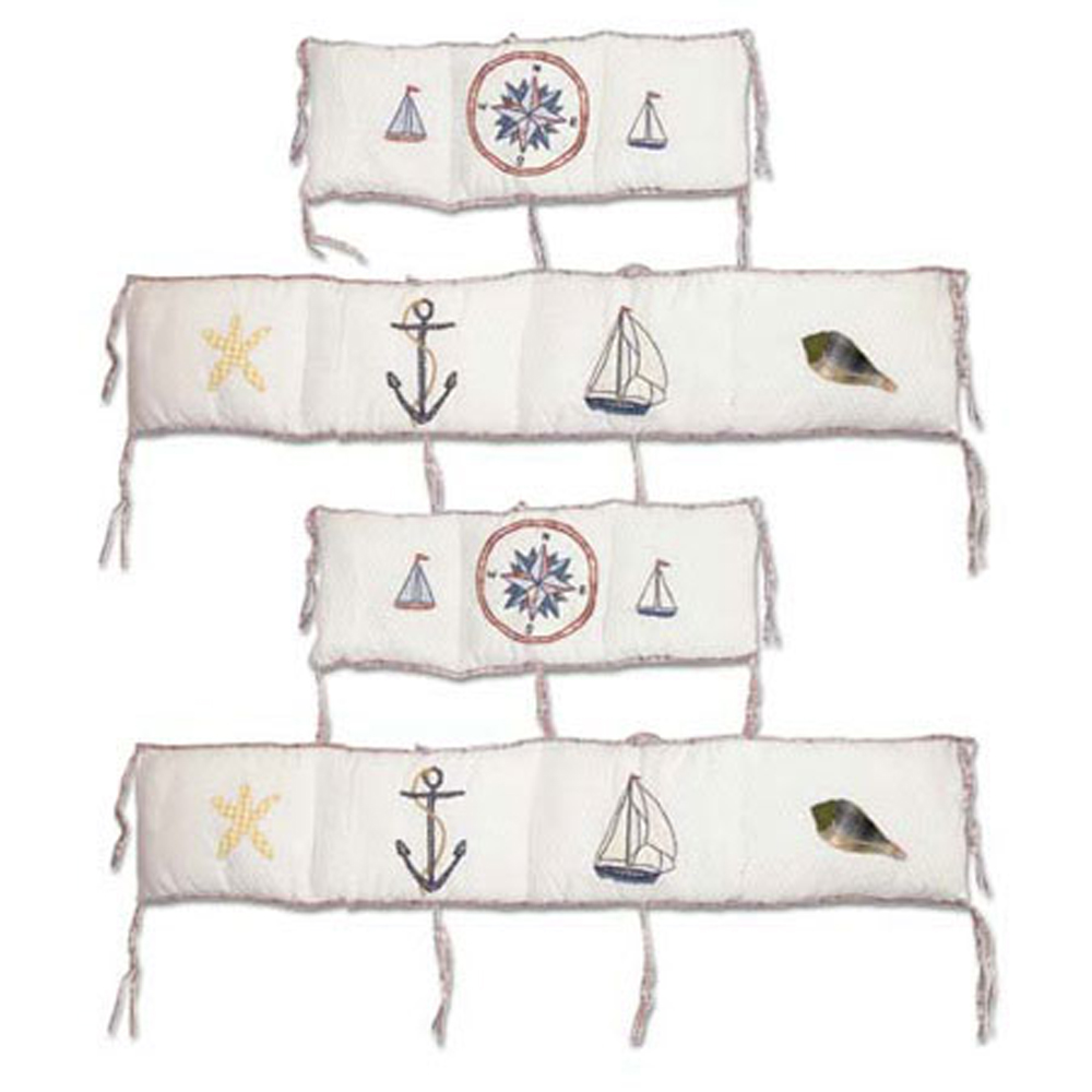 Nautical Drift Bumper Pads 10"x52" & 10"x25" 2 EA