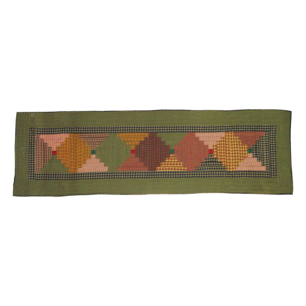 Harvest Log Cabin King Bed Runner or Scarf 30"W x 100"L