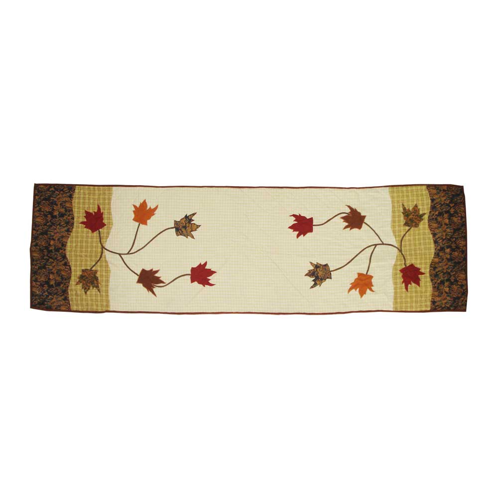 Autumn Leaves Queen Bed Runner or Scarf 85"W x 30"L