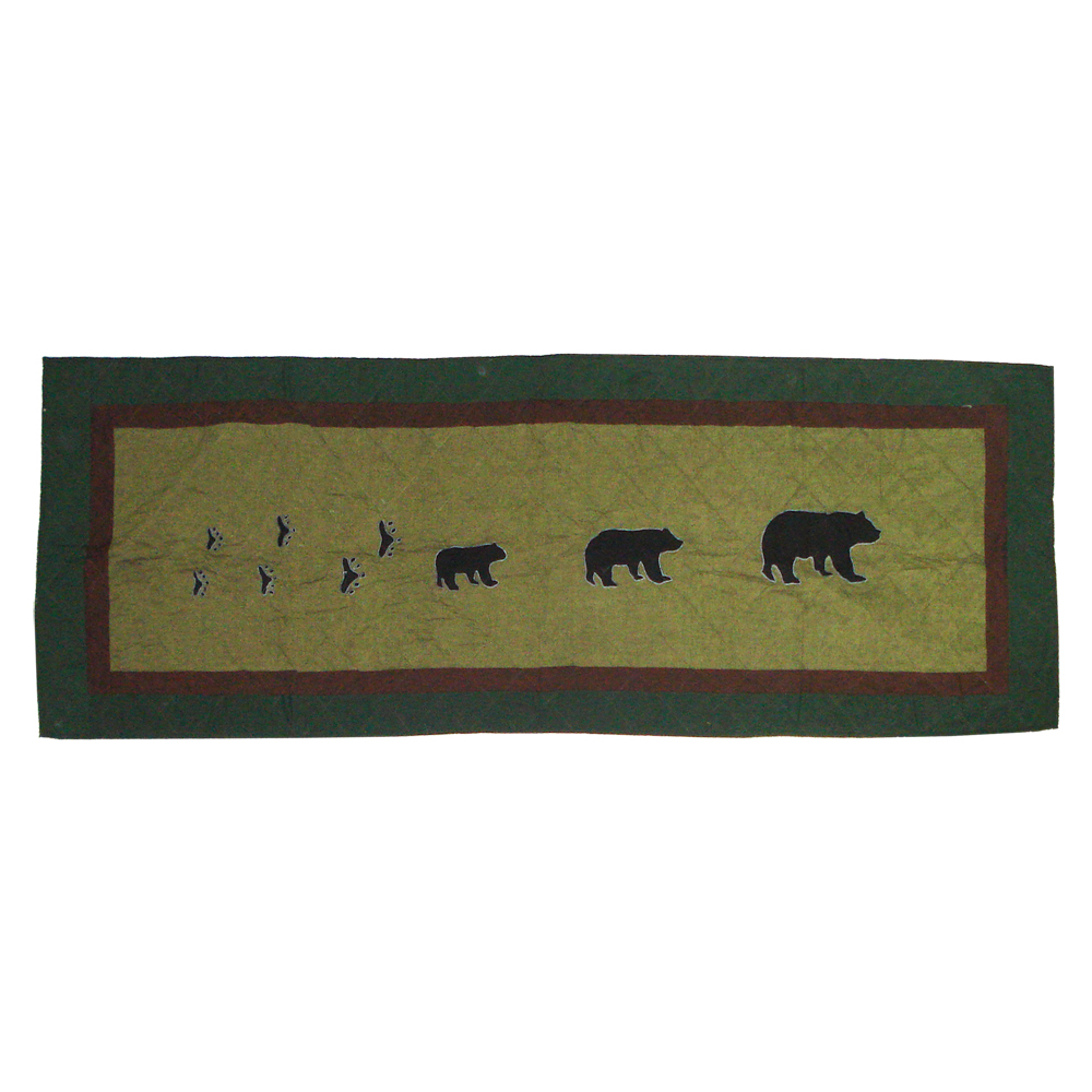 Bear Trail Queen Bed Runner or Scarf 85"W x 30"L