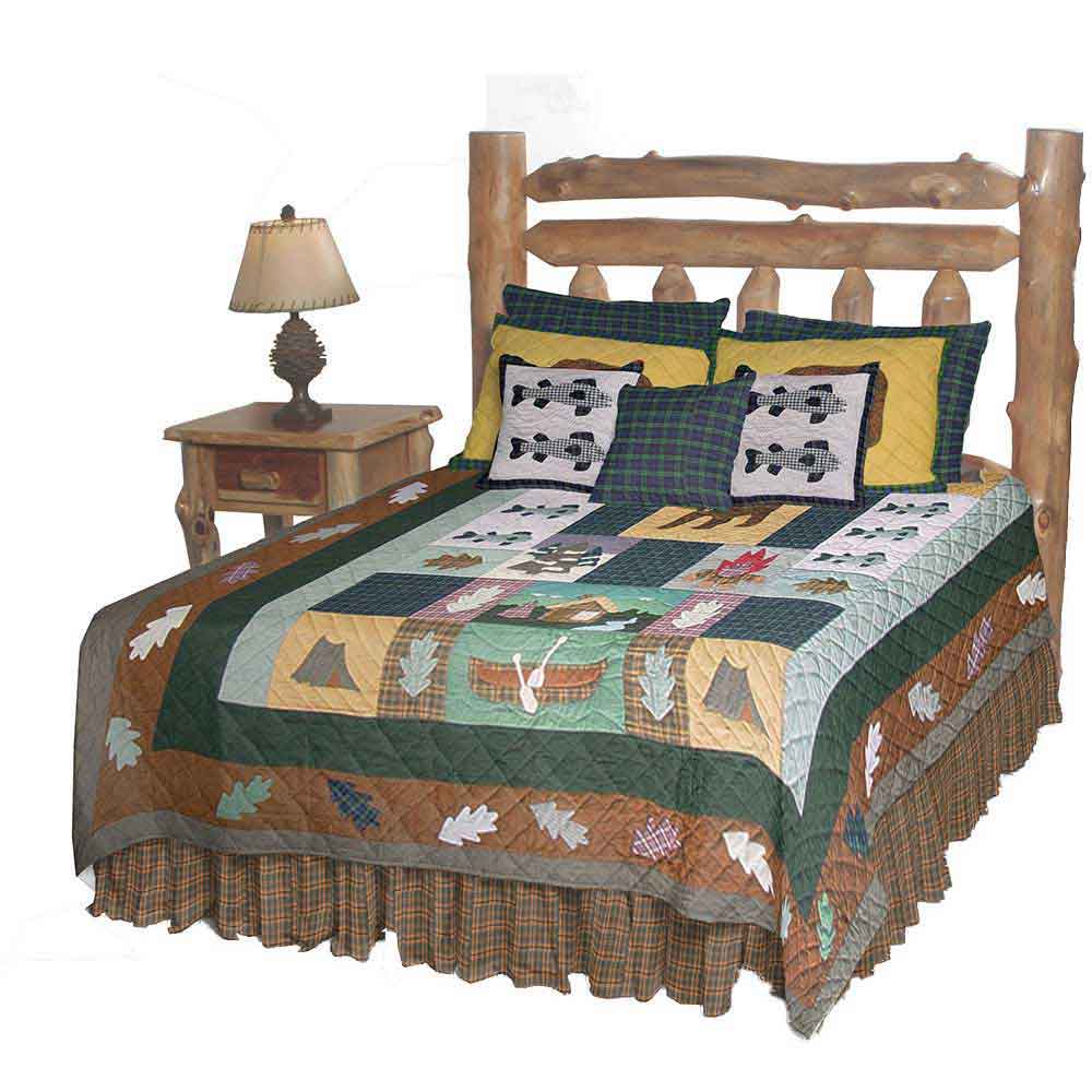 Cabin 3 pieces set quilt queen 85"w x 95"l, 2 standard pillow shams