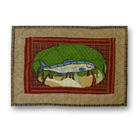 Gone Fishing Crib Pillow 12"W x 16"L