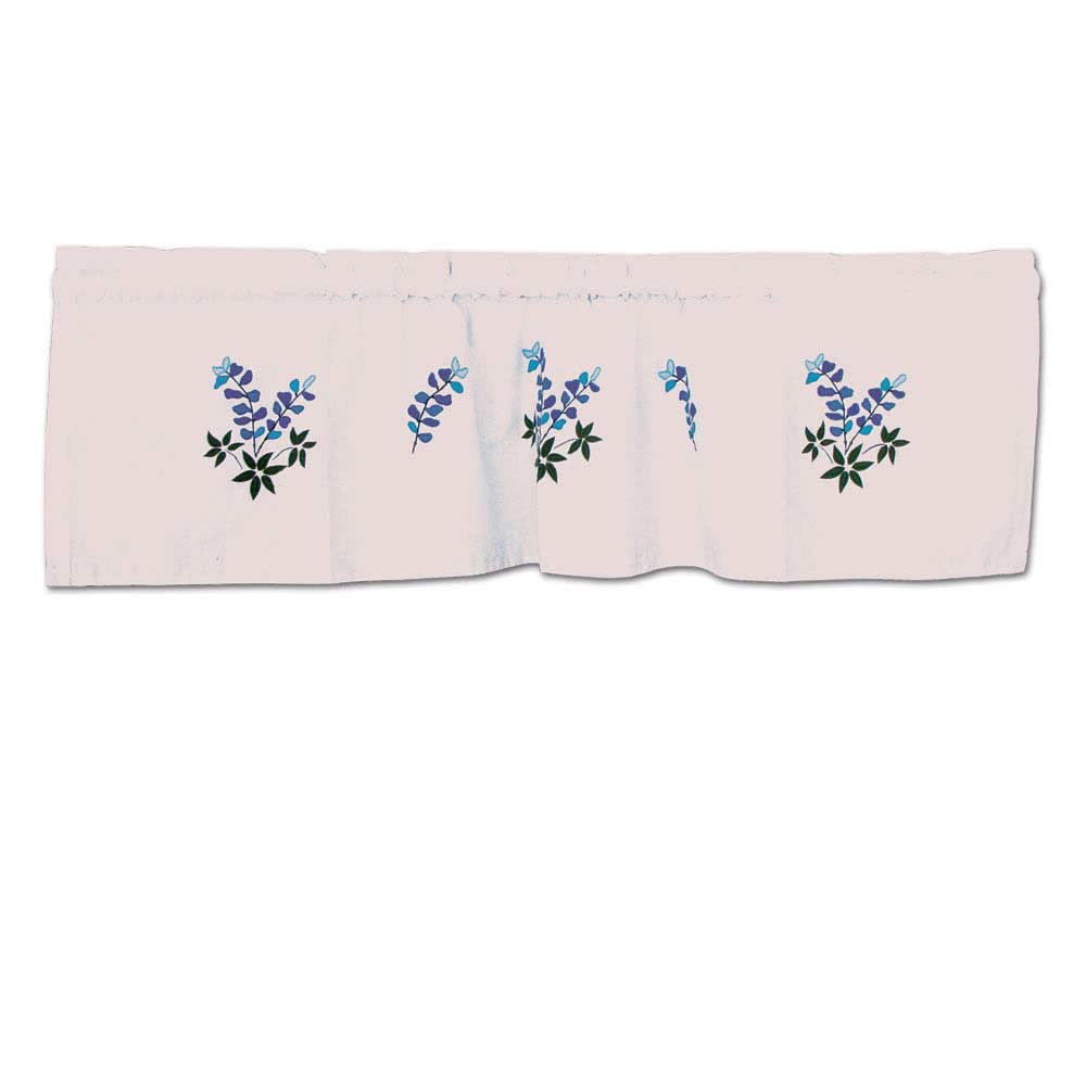 Blue Bonnets Curtain Valance 54"W x 16"L