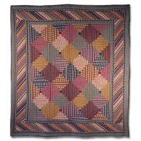Harvest Log Cabin King Duvet Cover 108"W x 98"L
