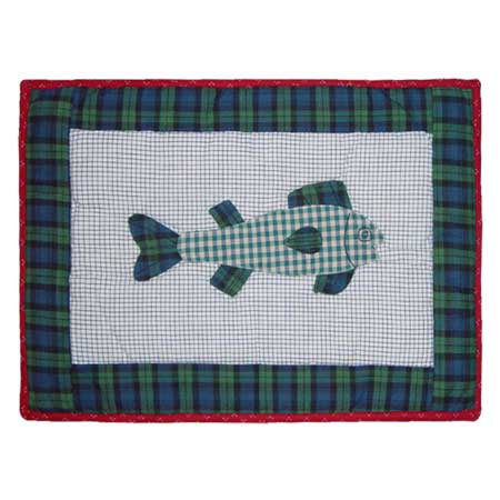 Cabin fish Place Mat 13"W x 19"L