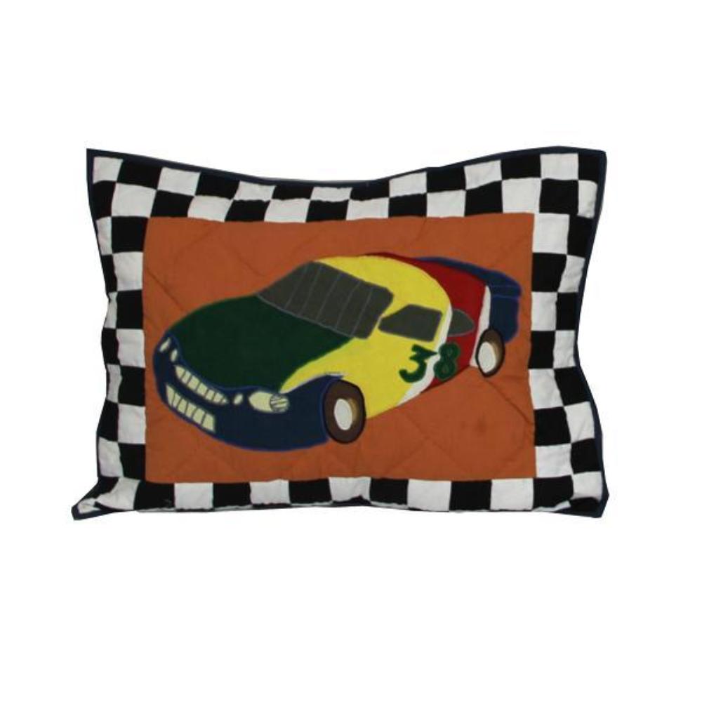 Racecar Pillow Sham 27"W x 21"L Racecar Pillow Sham 27"W x 21"L