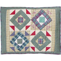 Square Diamond Pillow Sham 27"W x 21"L