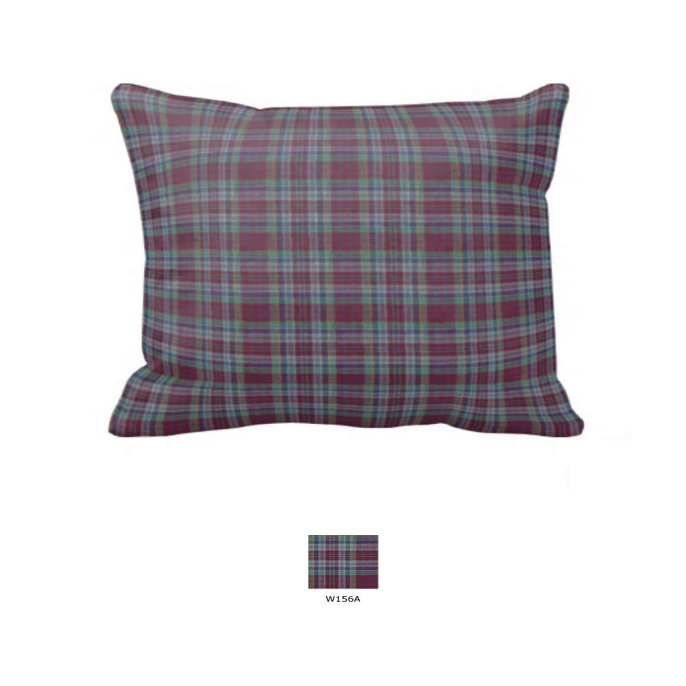 Burgundy Plaid Pillow Sham 27"W x 21"L