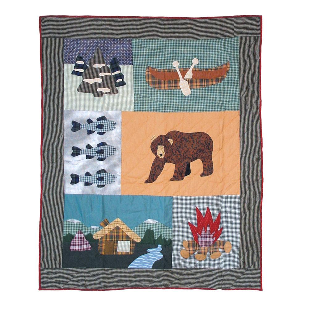 Cabin Crib Quilt 36"W x 46"L