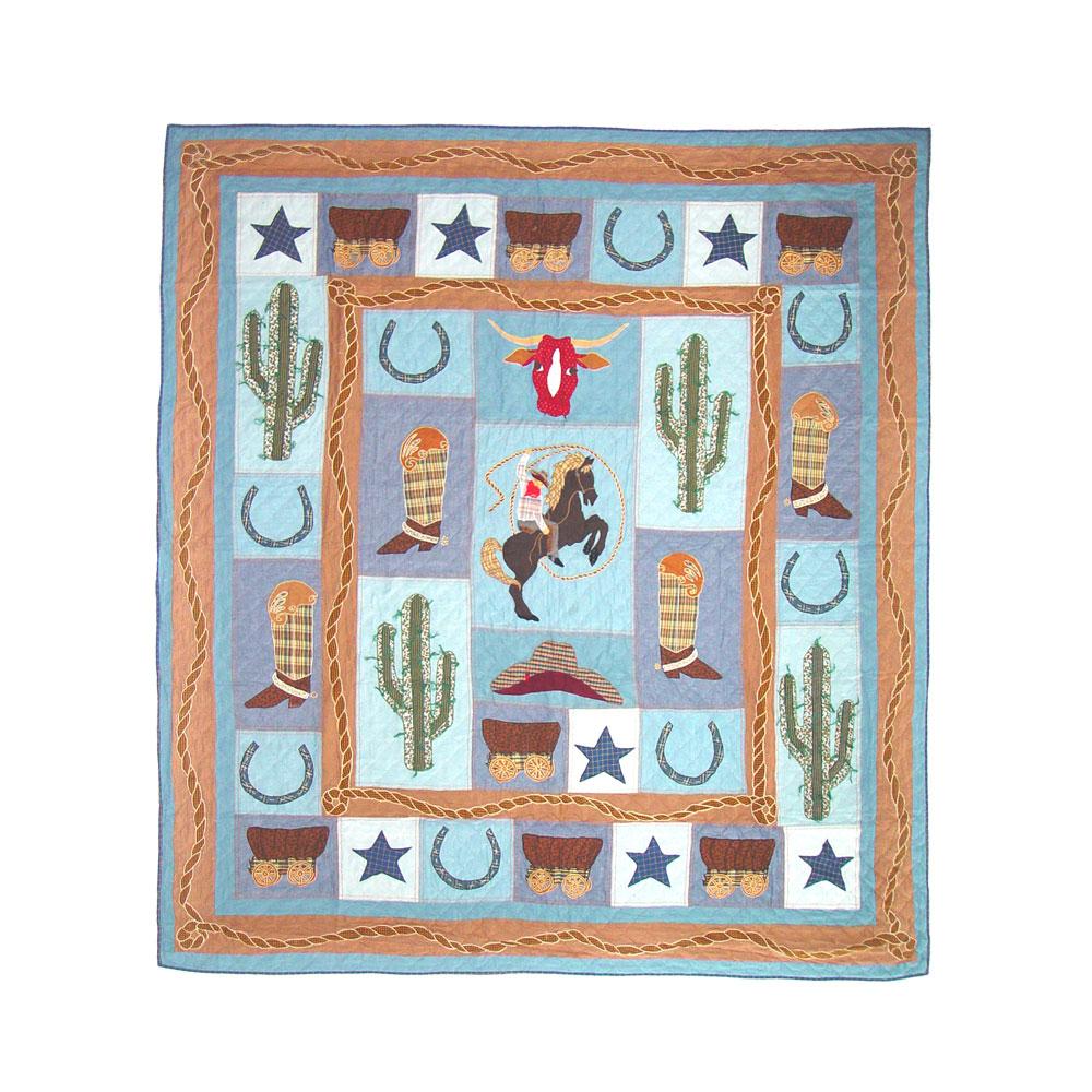 Cowboy King Quilt 105"W x 95"L