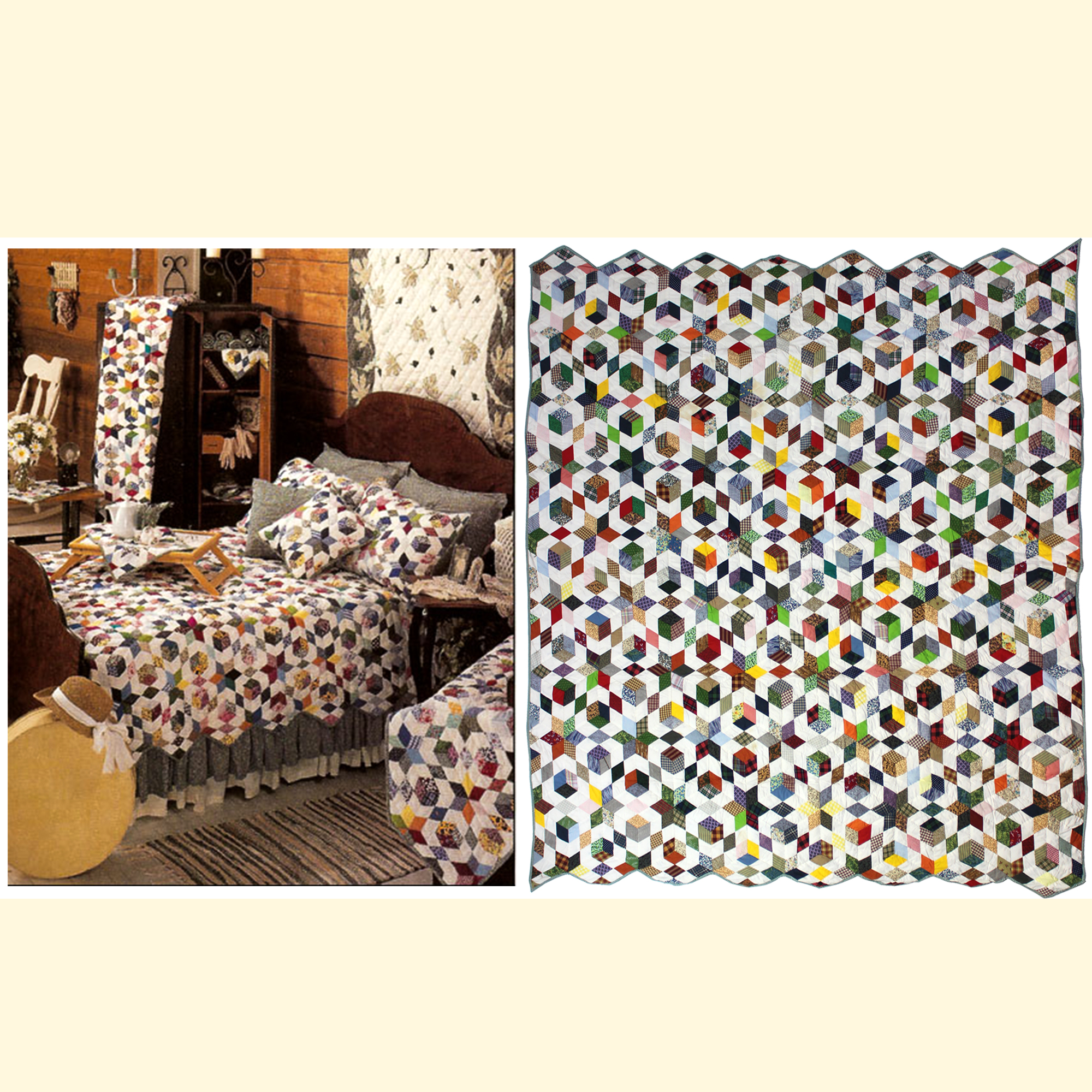 Granma Memories King Quilt 105"W x 95"L