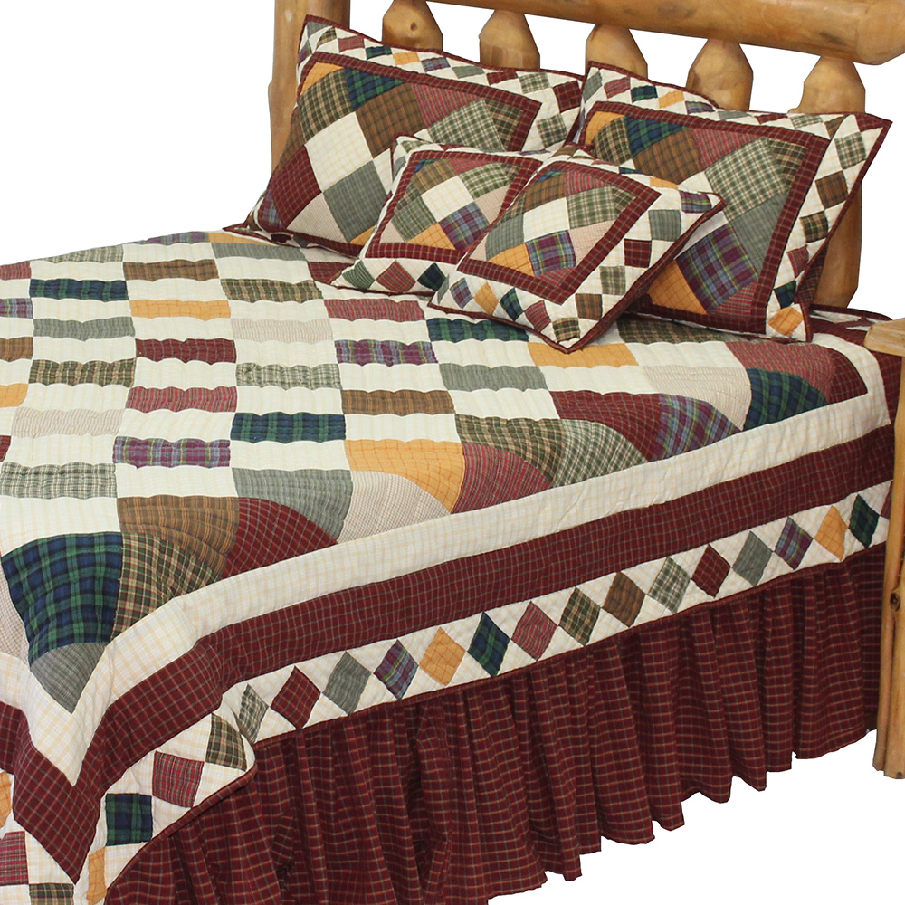 Rustic Cabin King Quilt 105"W x 95"L
