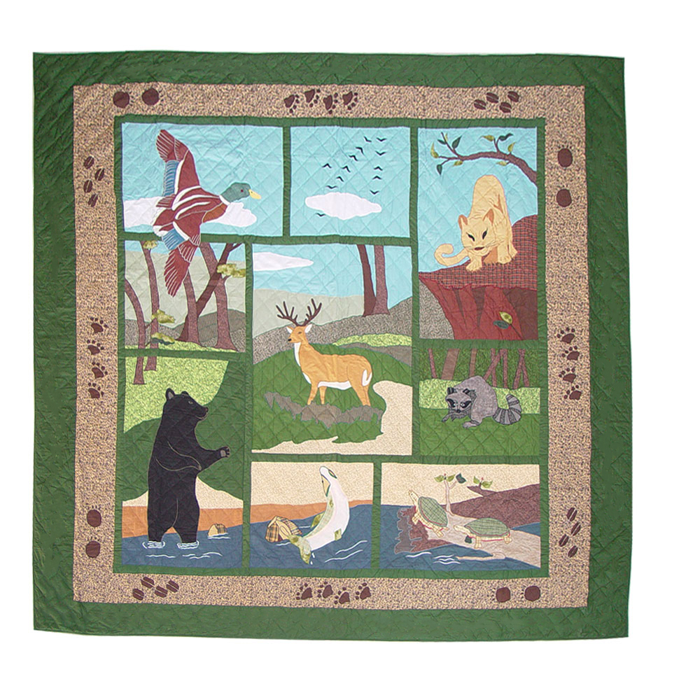 Wilderness King Quilt 105"W x 95"L