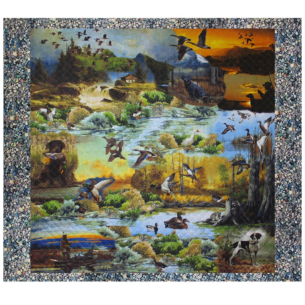 Ducks Galore 4 piece set, Luxury King-120"x106", 3-Standard Pillow Shams