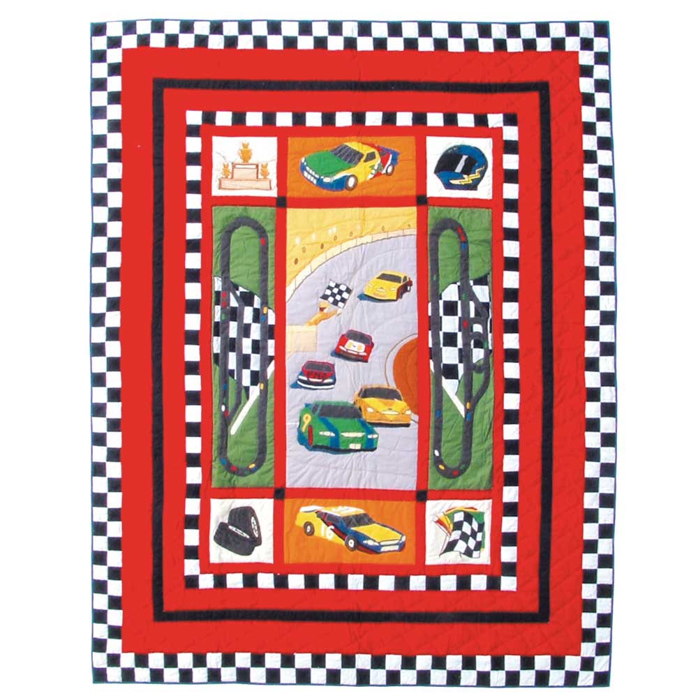 Racecar Queen Quilt 85"W x 95"L