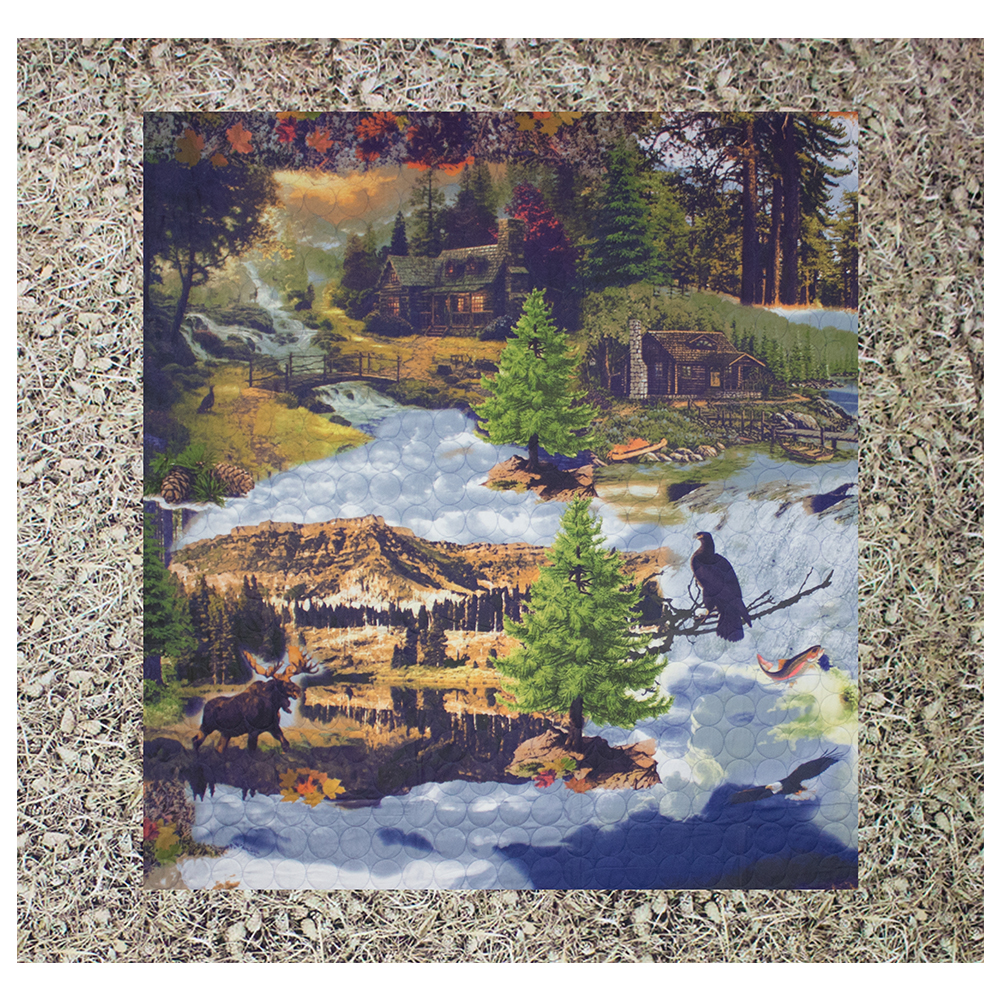 Wilderness Galore 3 piece set, Quilt Queen-92"x88", 2-Standard Pillow Shams