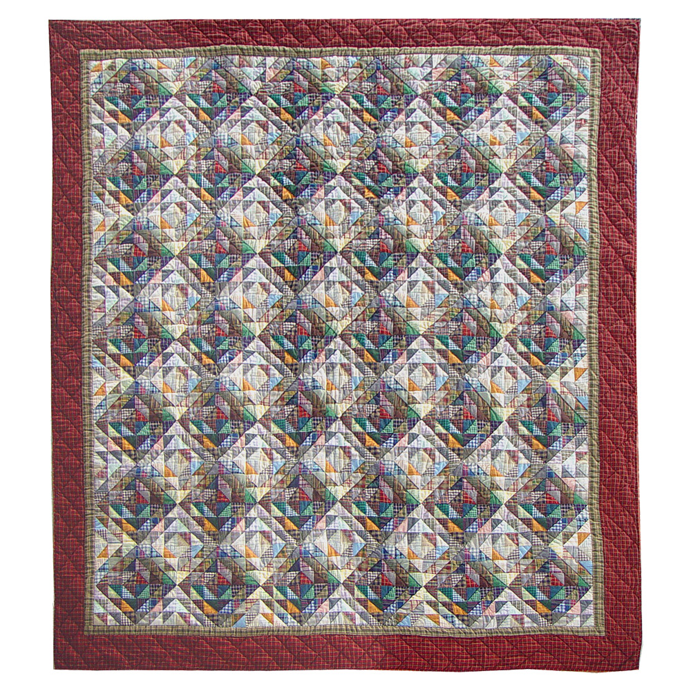 Amazingly Red Twin Quilt 65"W x 85"L