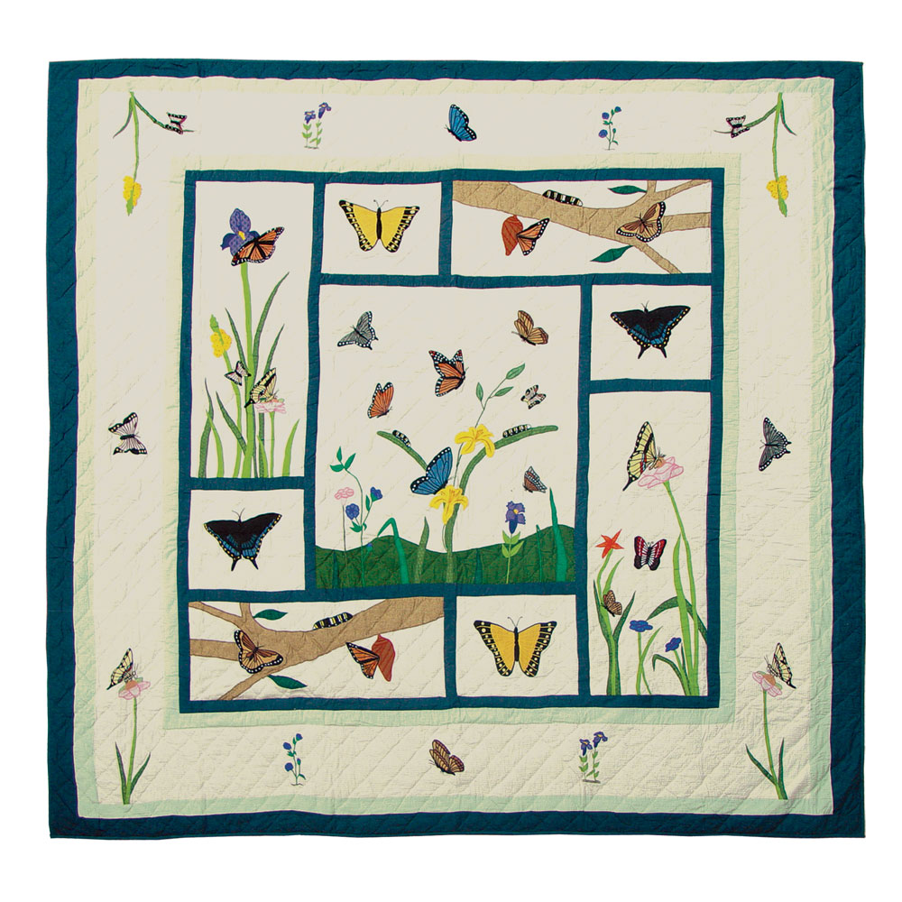 Butterfly Kisses Twin Quilt 65"W x 85"L