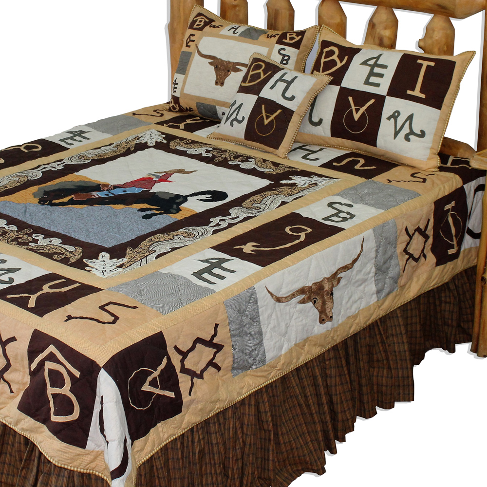 Brand Western Twin Quilt 65"W x 85"L