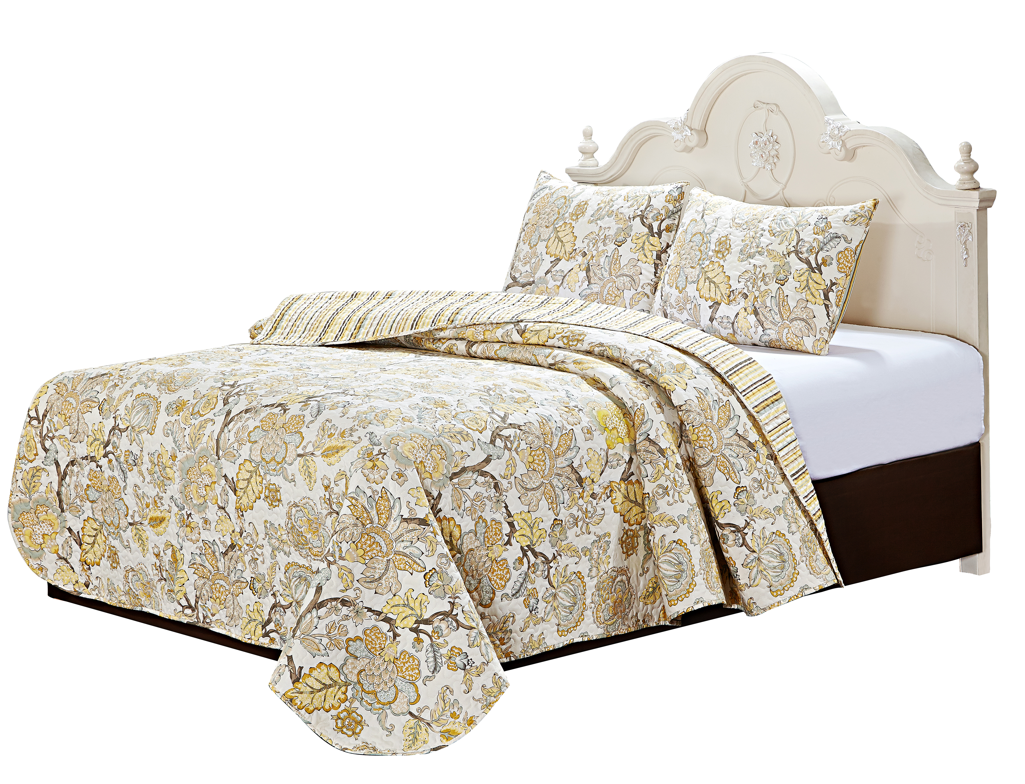 Harvest Gold 4 Piece Set Super King-103" x 111", 3-Standard Pillow Shams