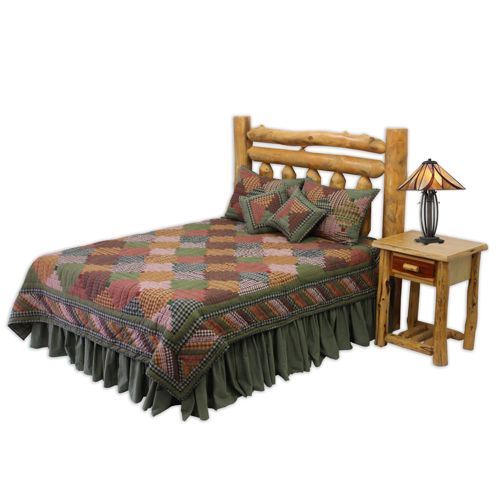 Harvest Log Cabin Super King Quilt 110"W x 96"L