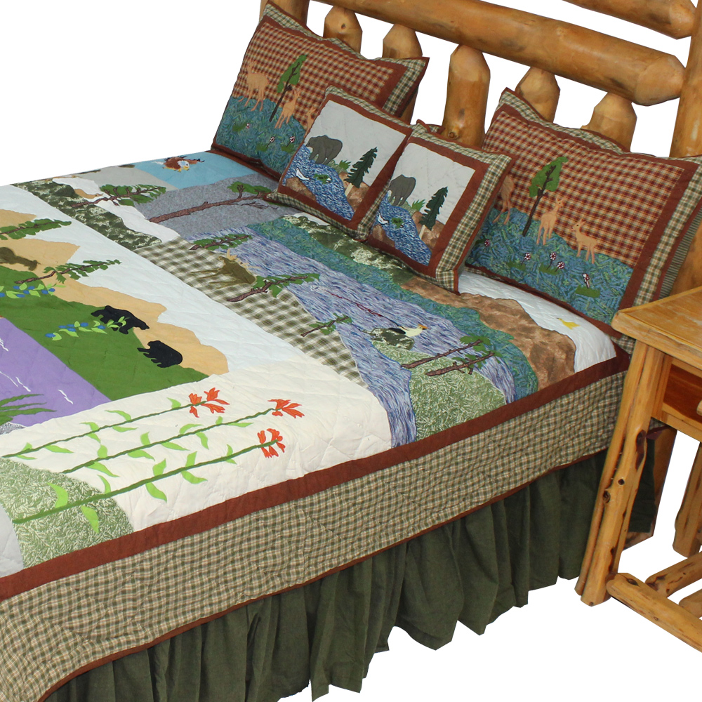 Natures Splendor super king quilt 110"w x 96"l