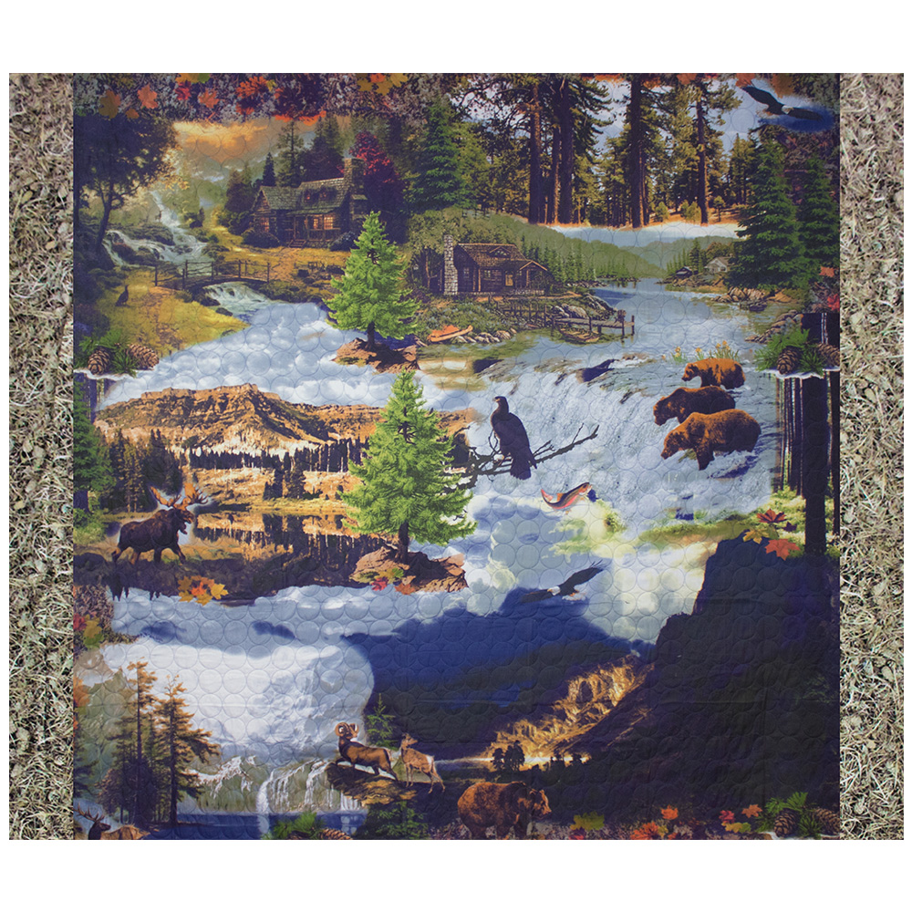 Wilderness Galore 4 piece set, Super King-103" x 111",3-Standard Pillow Shams
