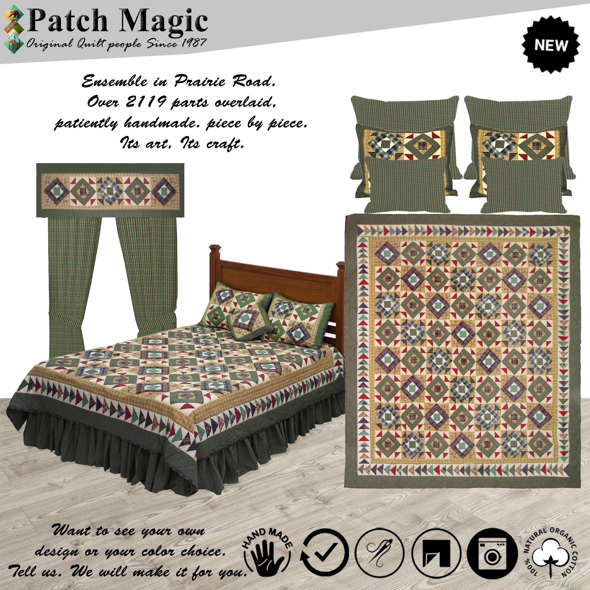 Square Diamond super queen quilt 92"w x 96"l