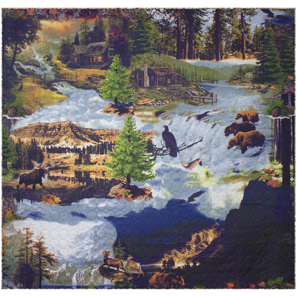 Wilderness Galore 3 piece set, Super Queen-92" x 96",2-Standard Pillow Shams