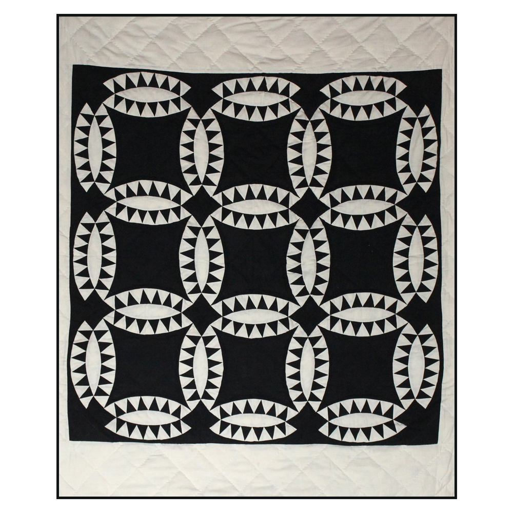Black Wedding Ring Throw 50"W x 60"L