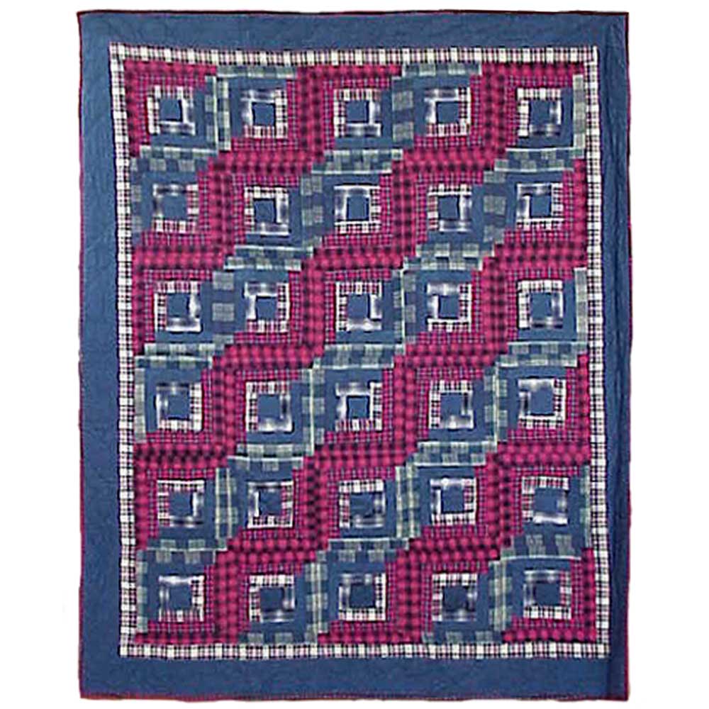Red Log Cabin Throw 50"W x 60"L