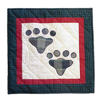 Fido paw Toss Pillow 16"W x 16"L