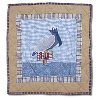 By the Bay Pelican Toss Pillow 16"W x 16"L