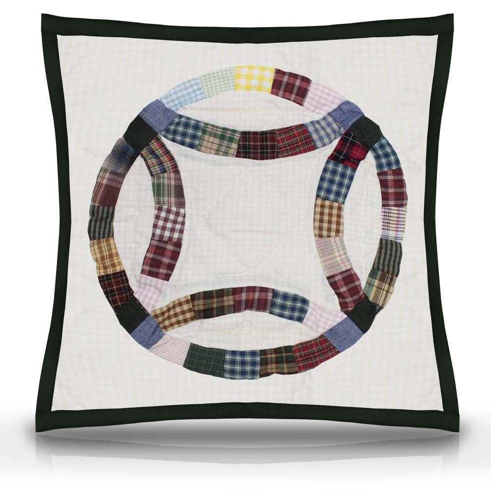 Country Wedding Ring Toss Pillow 16"W x 16"L