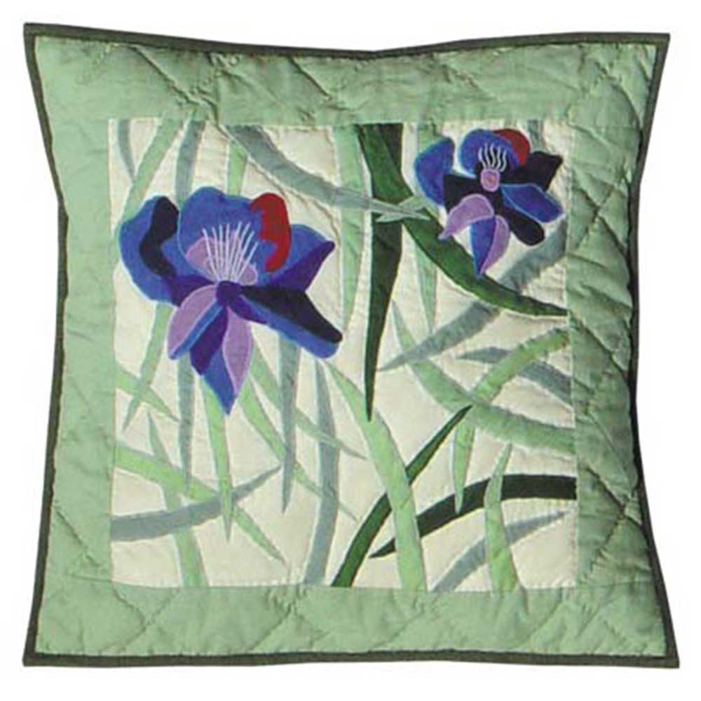 Iris,Toss Pillow 16"W x 16"L