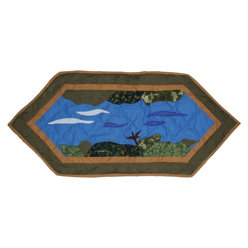 Fly Fishing Table Runner Extra Short 36"W x 16"L