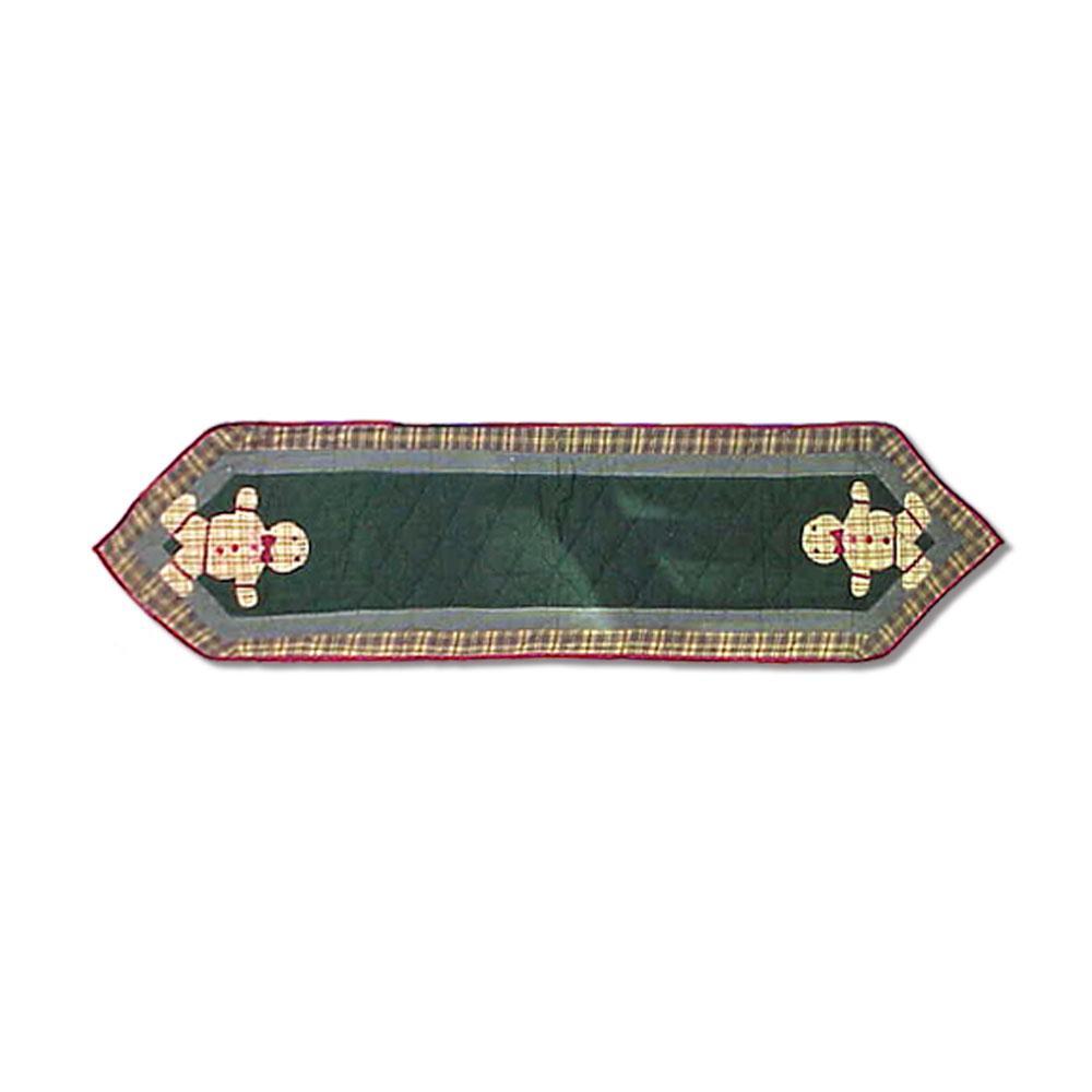 Gingerbread Family Table Runner Short 54"W x 16"L